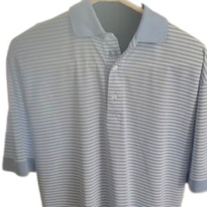 Greg Norman Light Blue & White Polo/Golf Shirt. Sz L